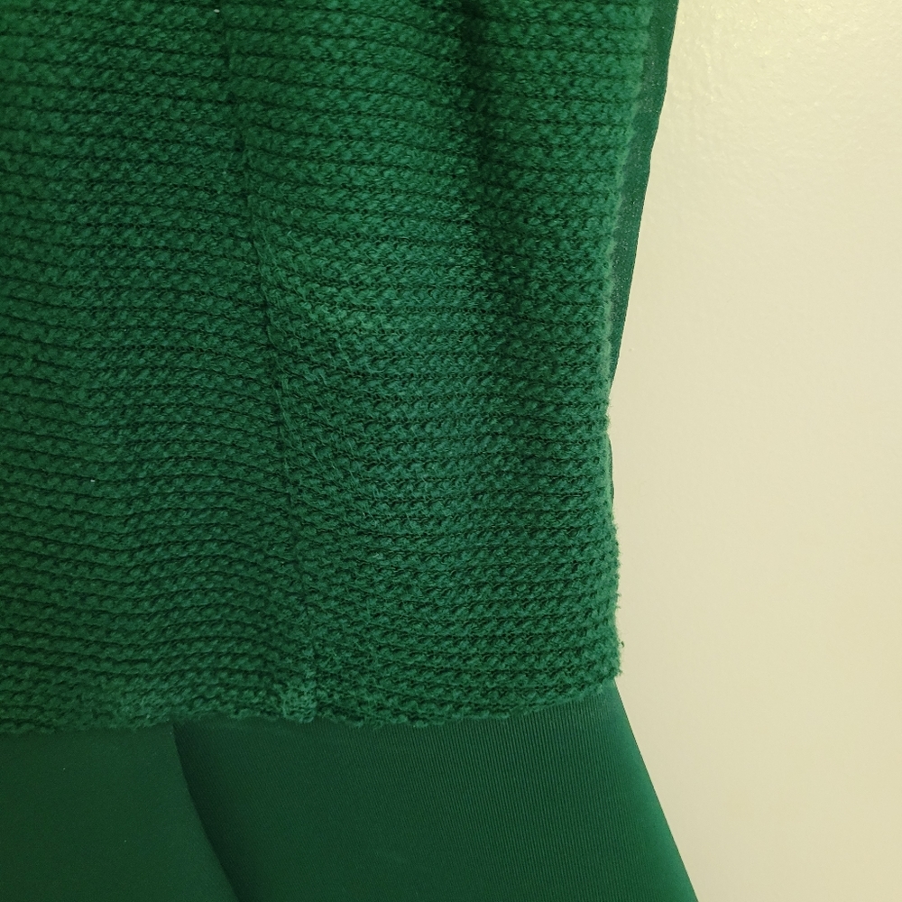 Zara women's peplum green top lace back - Picture 7 of 8